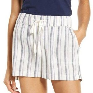 NWT Caslon Stripe Linen Blend Shorts
